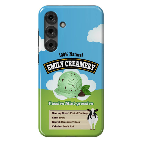 Personalized Emotional Support Ice Cream Pint Galaxy Case